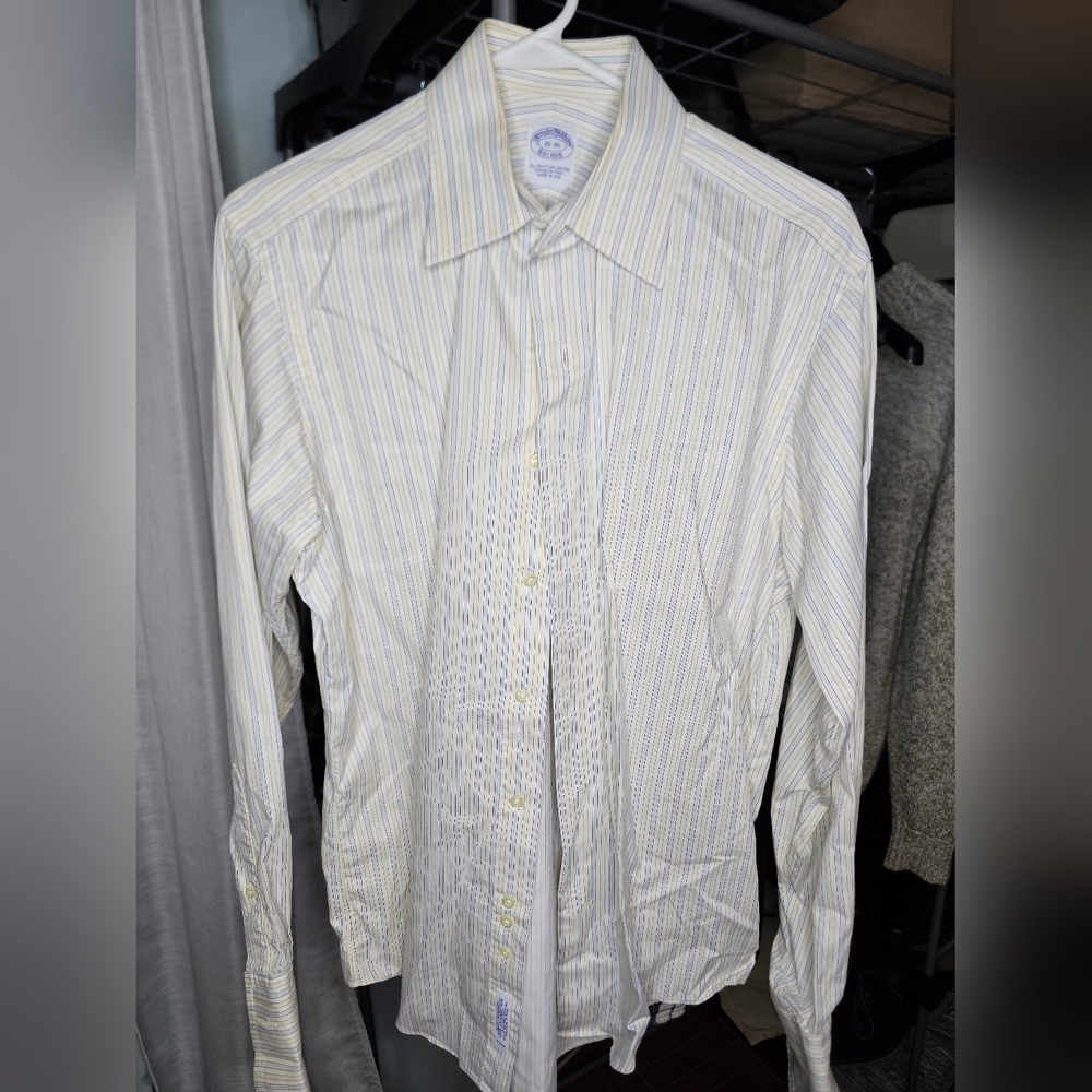 Brooks brothers mens dress shirt 15.5 34